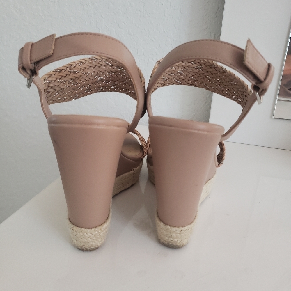 🌟Boho Chic Espandrille Braided Strap Open Toe Wedges🌟 - Picture 3 of 9